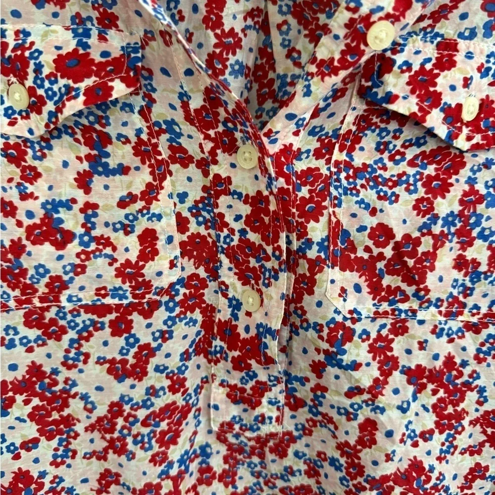 Lauren Ralph Lauren long sleeve Floral silk cotton pullover xs - Picture 4 of 6